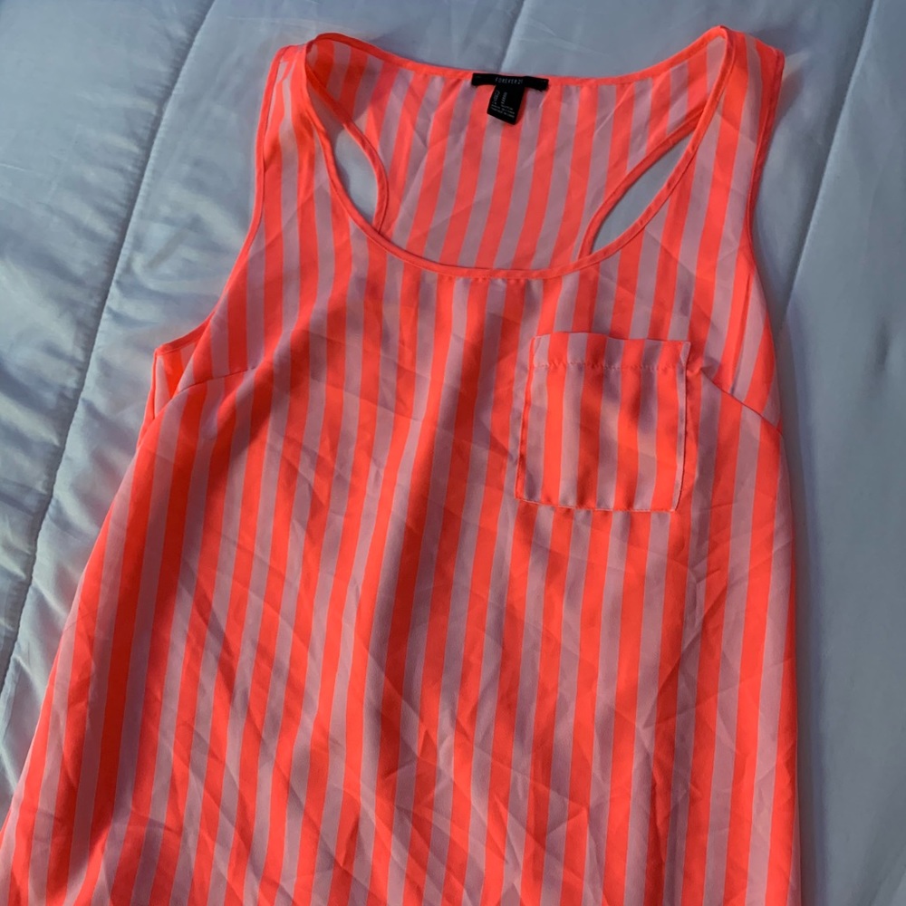 Forever 21 Sheer stripe tank